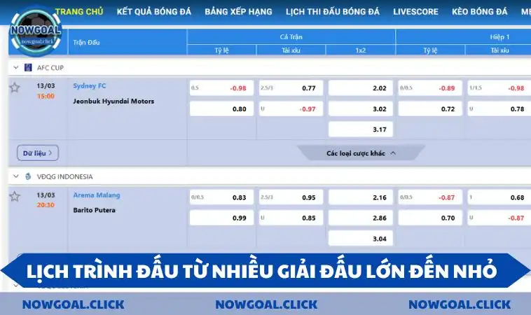 lich thi dau nhieu giai tu lon den nho Lịch trình thi đấu chuẩn xác nhất từ nhiều giải đấu lớn nhỏ
